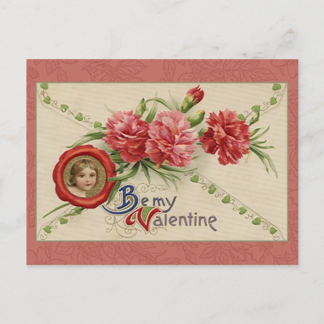 Cartes Pour Fêtes Annuelles Vintage Floral Valentine (Devant)