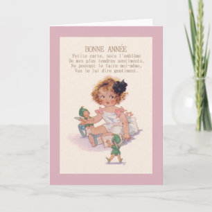 Cartes Pour Fêtes Annuelles Vintage French New Year Greeting Card