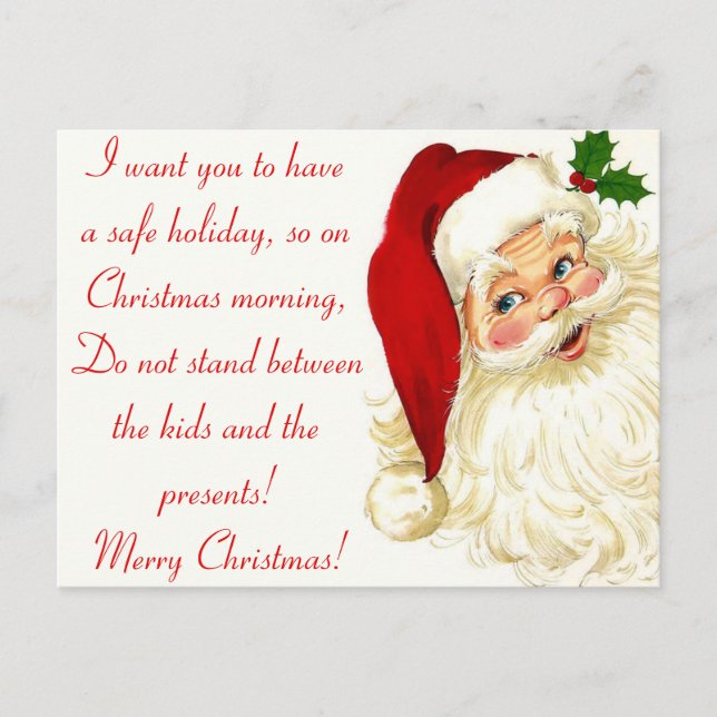 Cartes Pour Fêtes Annuelles Vintage Funny Santa Claus Postcard (Devant)
