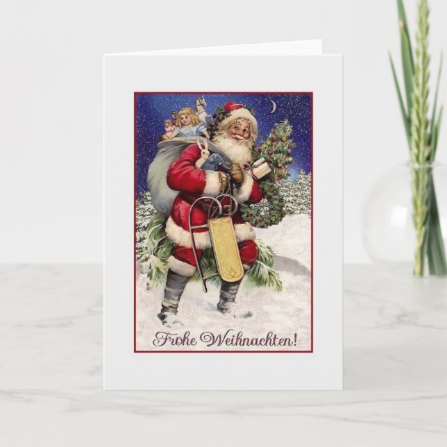 Cartes Pour Fêtes Annuelles Vintage German (Devant)