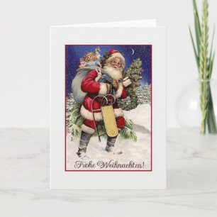 Cartes Pour Fêtes Annuelles Vintage German Joyeux Noël
