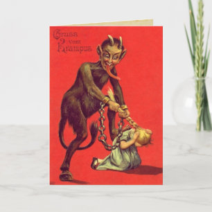 Cartes Pour Fêtes Annuelles Vintage Gruss Vom Krampus