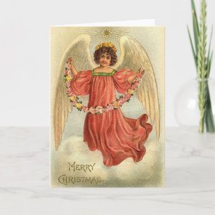 Cartes Pour Fêtes Annuelles Vintage Guardian Angel