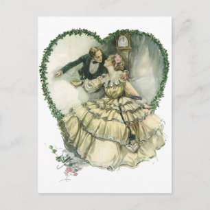Cartes Pour Fêtes Annuelles Vintage Harrison Fisher, mariée de Noël et mariée