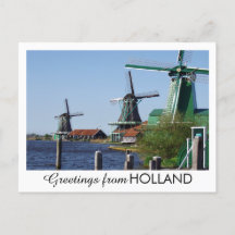 Vintage Hollandais Rouge Blanc Vert Vent Photo