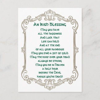 Cartes Pour Fêtes Annuelles Vintage Irish Blessing St. Patrick’s Day Greeting