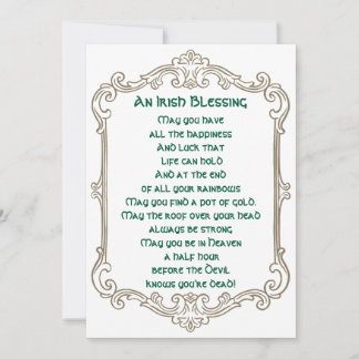 Cartes Pour Fêtes Annuelles Vintage Irish Blessing St. Patrick’s Day Greeting
