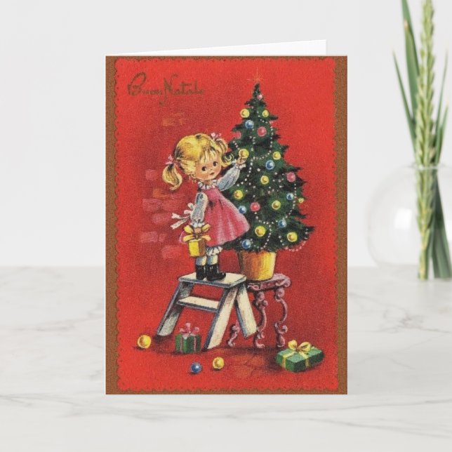 Cartes Pour Fêtes Annuelles Vintage Italian (Devant)