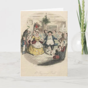 Cartes Pour Fêtes Annuelles Vintage - Joie de Noël au bal de M. Fezziwig,