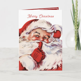 Cartes Pour Fêtes Annuelles Vintage Jolly Santa Claus, Noël