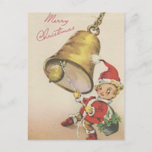 Cartes Pour Fêtes Annuelles Vintage Joyeux Noël Bell Ringer