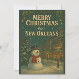Cartes Pour Fêtes Annuelles Vintage Joyeux Noël de la Nouvelle-Orléans