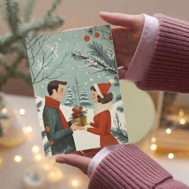 Cartes Pour Fêtes Annuelles Vintage Joyeux Noël et Marié (Créateur téléchargé)