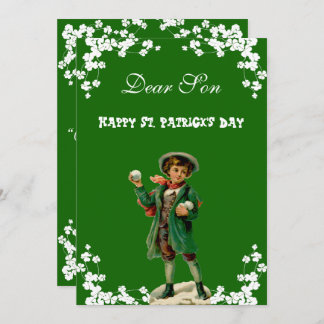Cartes Pour Fêtes Annuelles Vintage Joyeux Saint Patrick's Day Son, Grand-fils