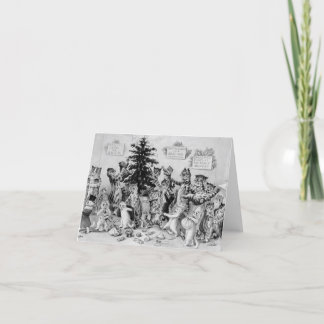 Cartes Pour Fêtes Annuelles Vintage louis wain chats de noël