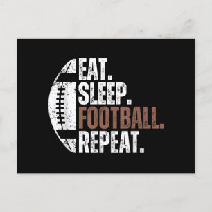 Cartes Pour Fêtes Annuelles Vintage Manger Sleep Football Répéter