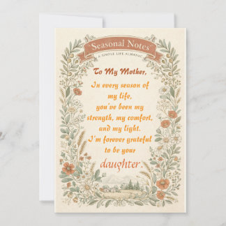 Cartes Pour Fêtes Annuelles Vintage Mother’s Day Card from Daughter
