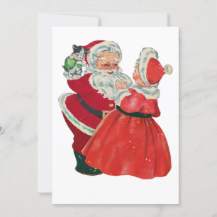 Cartes Pour Fêtes Annuelles Vintage Noël M. et Mme Santa Claus