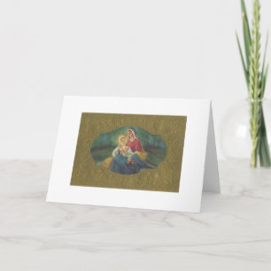 Cartes Pour Fêtes Annuelles Vintage Noël Mère Et Enfant