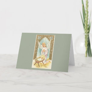 Cartes Pour Fêtes Annuelles Vintage Noël Nativité Angel