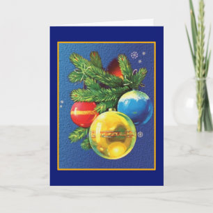 Cartes Pour Fêtes Annuelles Vintage Noël Ornements Noël Noël