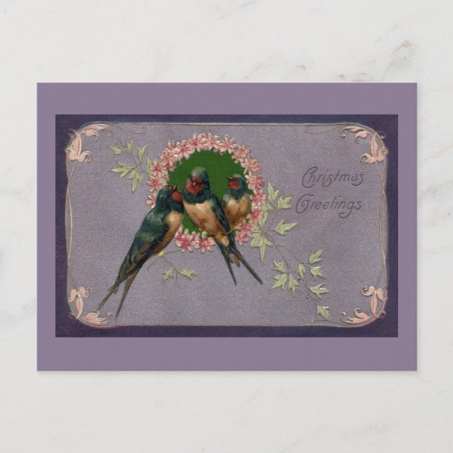 Cartes Pour Fêtes Annuelles Vintage Noëls de Noël (Devant)