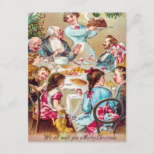 Cartes Pour Fêtes Annuelles Vintage Nous vous souhaitons tous de joyeux vacanc