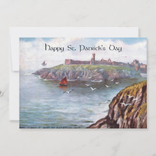 Cartes Pour Fêtes Annuelles Vintage Peel Castle Ruines St. Patrick's Isle