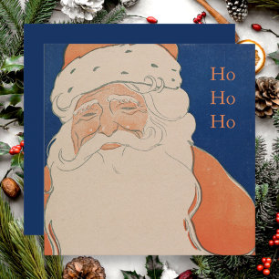 Cartes Pour Fêtes Annuelles Vintage Père Noël Ho Ho Ho Noël personnalisé