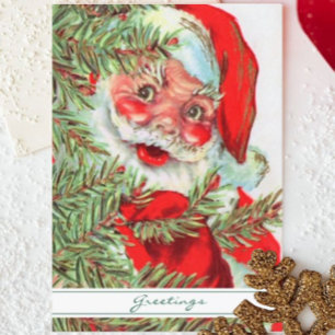 Cartes Pour Fêtes Annuelles Vintage Père Noël Ping from Christmas Tree