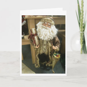 CARTES POUR FÊTES ANNUELLES VINTAGE PÈRE NOËL VOUS ACCUEILLE DES VACANCES ET U