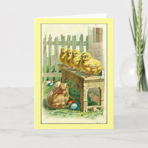 Cartes Pour Fêtes Annuelles Vintage Petits Enfants Salutation de Pâques