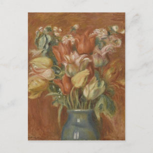 Cartes Pour Fêtes Annuelles Vintage Pierre Auguste Renoir Bouquet de Tulipes