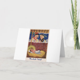 Cartes Pour Fêtes Annuelles Vintage polonais Wesołyeh Świąt Christmas Retro Ar