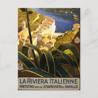 Cartes Pour Fêtes Annuelles Vintage Portofino Italie
