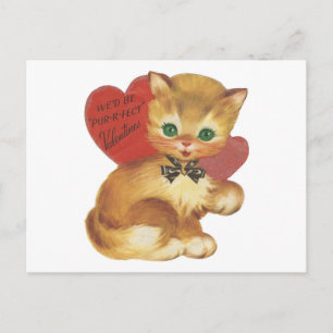 Cartes Pour Fêtes Annuelles Vintage Pur-r-fect Valentine