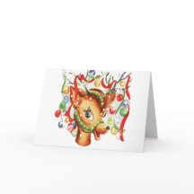 Vintage Reindeer de Noël Confetti