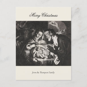 Cartes Pour Fêtes Annuelles Vintage Religieux Nativité de Noël chrétien