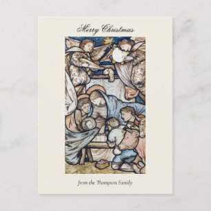Cartes Pour Fêtes Annuelles Vintage Religieux Nativité de Noël Joie chrétienne