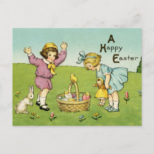 Cartes Pour Fêtes Annuelles Vintage Reproduction Easter Postcard