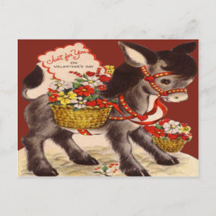 Cartes Pour Fêtes Annuelles Vintage Retro Donkey