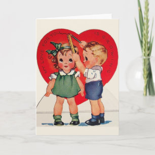 Cartes Pour Fêtes Annuelles Vintage / Retro Grove Love Valentine
