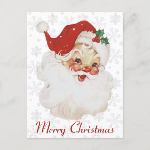 Cartes Pour Fêtes Annuelles Vintage Retro Jolly Père Noël