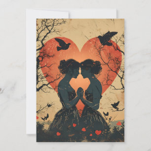 Cartes Pour Fêtes Annuelles Vintage Saint Valentin LGBTQ