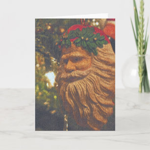 Cartes Pour Fêtes Annuelles Vintage Santa Blank Inside Christmas