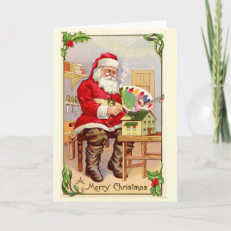 Cartes Pour Fêtes Annuelles Vintage Santa Christmas