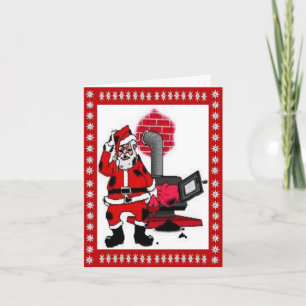 Cartes Pour Fêtes Annuelles Vintage Santa Claus et une Fête de la Fête du Brûl