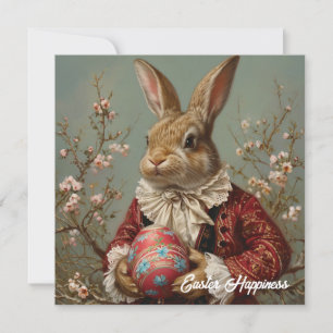 Cartes Pour Fêtes Annuelles Vintage Shabby Chic Victorien lapin de Pâques