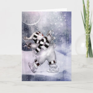 Cartes Pour Fêtes Annuelles Vintage Snowman