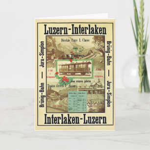 Cartes Pour Fêtes Annuelles Vintage Swiss Railway